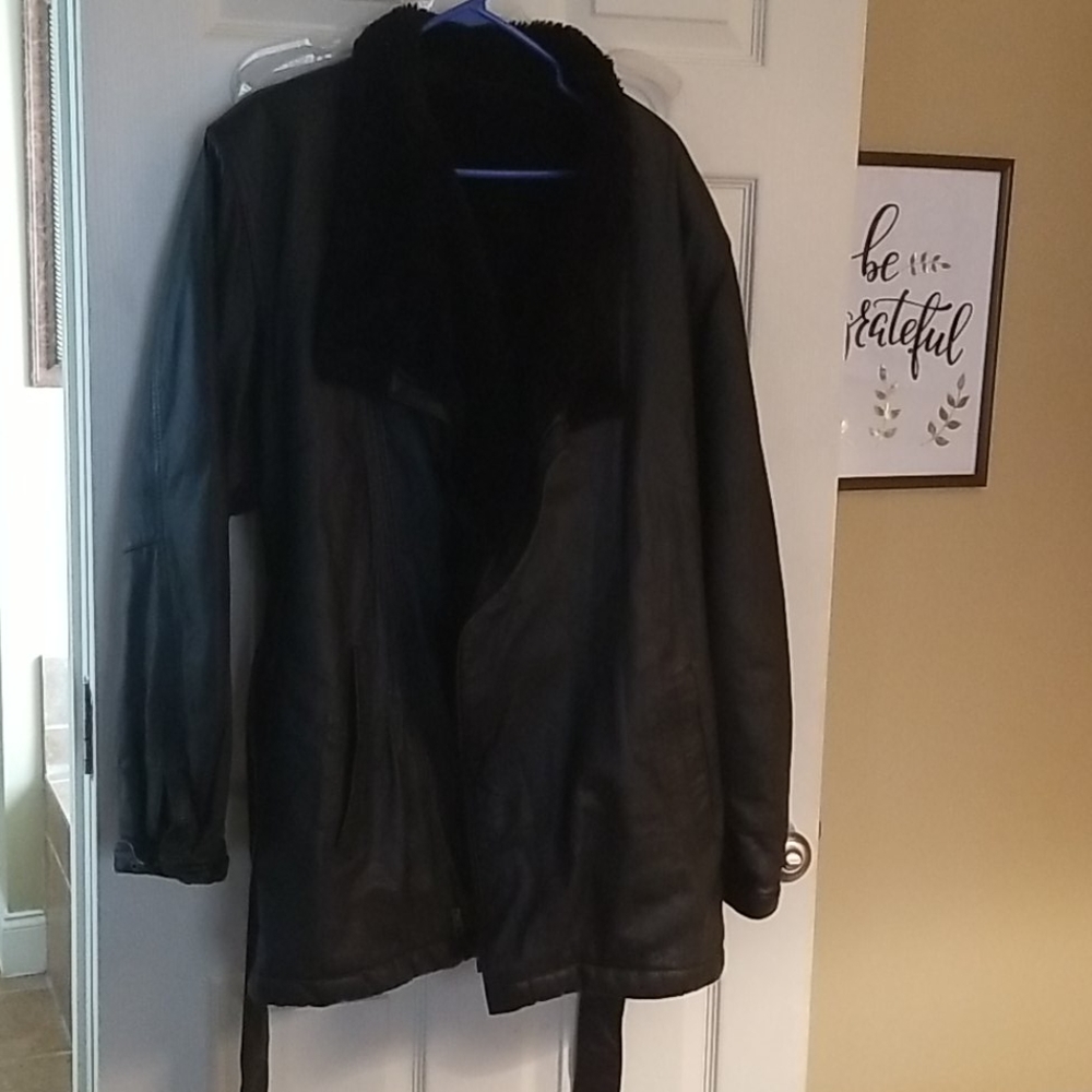 Leather soft lined jacket